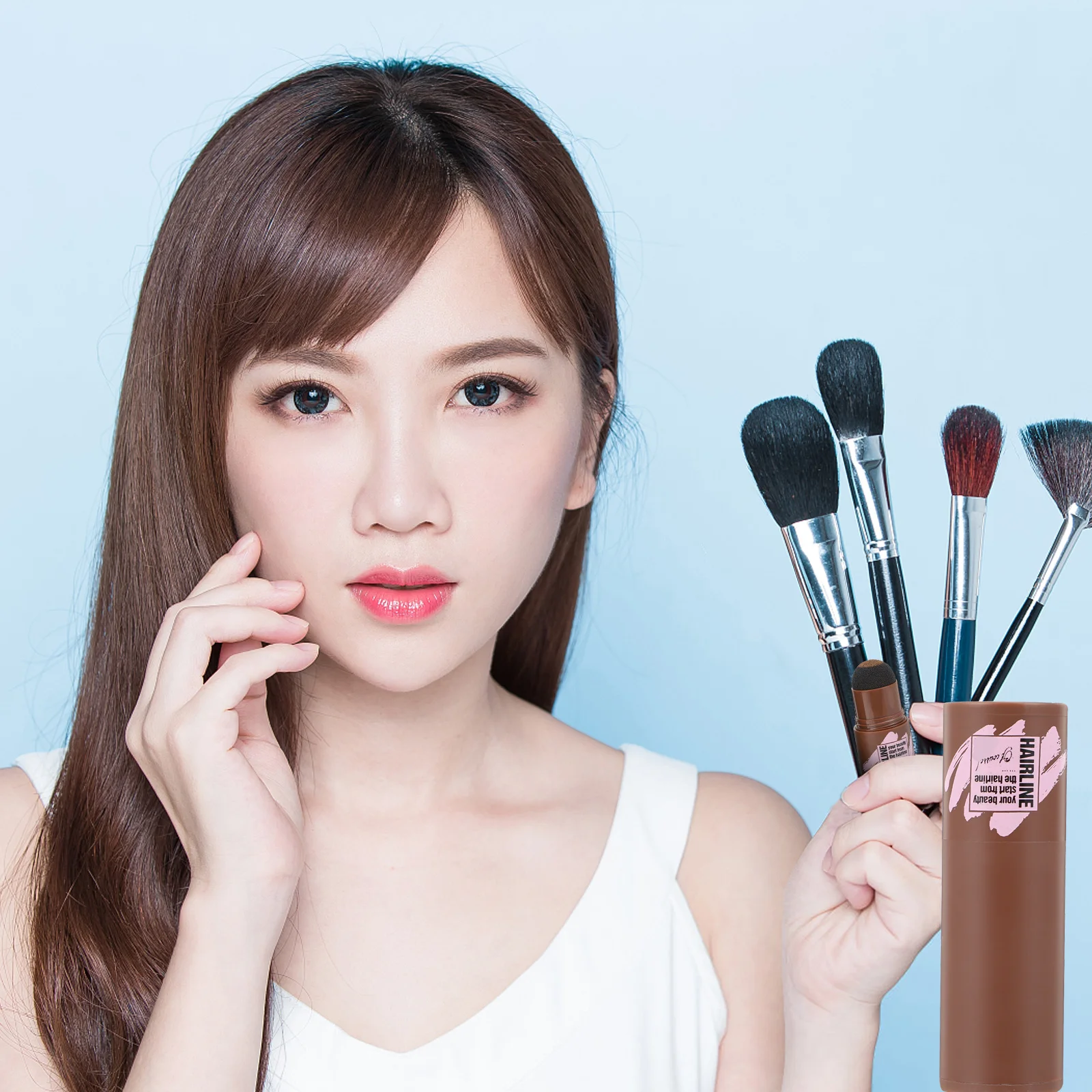 1pc Hairline Powder For Women Fill Thin Hair Volumizing Scalp Coverage Eyebrow Makeup Shadow Root Touch Up Portable Compact