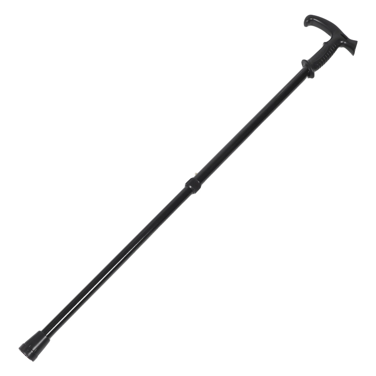 

Outdoor Trekking Pole Telescopic Walking Cane Crutch Black Aluminum Alloy Stick