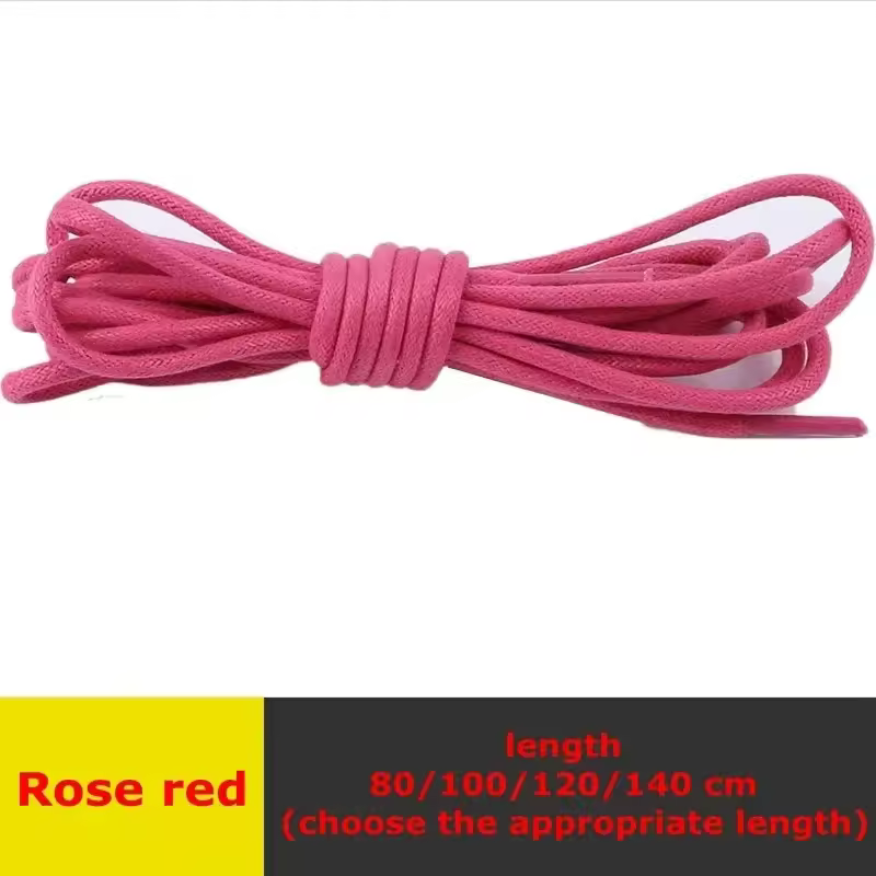 Wax Round Shoelaces for Boots and Dress Oxford Shoes Cotton Waterproof ShoeLaces Solid Polyester Rope Tie Long  80/100/120/140cm - Image 11