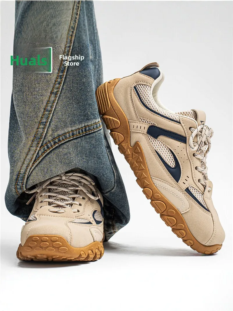 De Xin Men Shoes 2026 New Autumn Racing Shoes Teenage Retro Casual Running Shoes Versatile Sports Trendy Shoes for Men