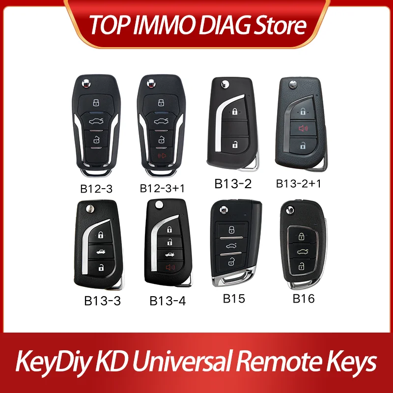 

10PCS KeyDiy KD Universal remote keys B12-3 B12-3+1 B13-2 B13-2+1 B13-3 B13-4 B15 B16 Work with KD900/KD MINI/KD X2/KD X4