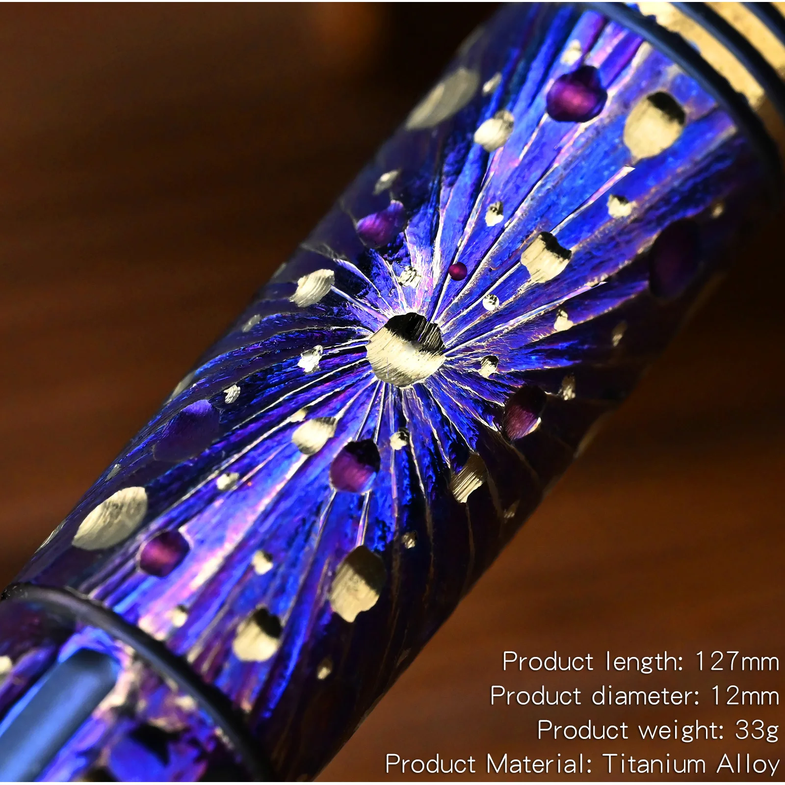 Starry Sky Hand Carved Titanium Alloy Tactical Pen Limited Edition Anti Stress Fidget Signature Ballpoint Pen Portable EDC Tool