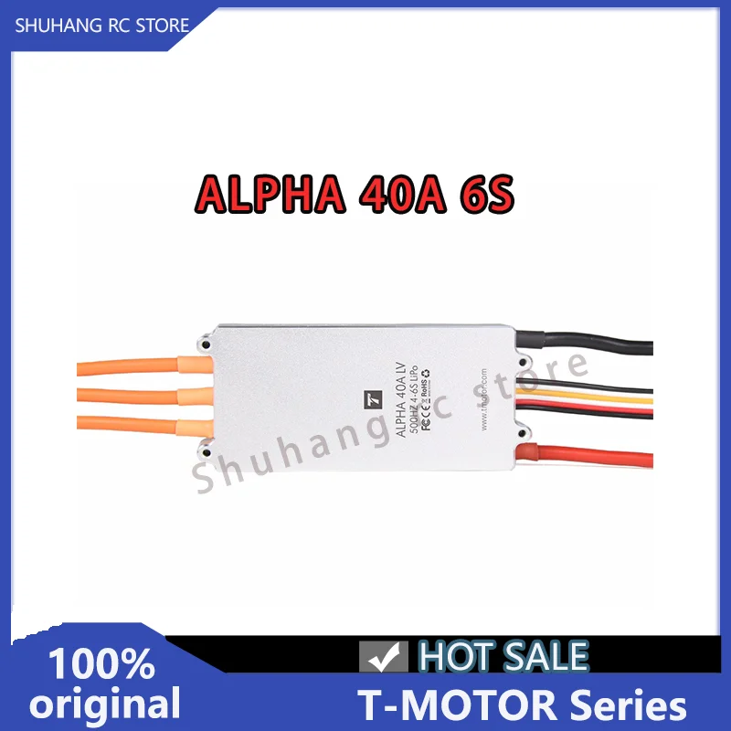 

Hot T-Motor Series ALPHA 40A 6S Fast Response Waterproof FOC Multi-Rotor UAVs ESC Lightweight Metal Design with Active Braking
