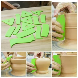 14pcs/set Ceramic Drawing Scraper ABS Material DIY Ceramic Texture Auxiliary Clay Trimming Sculpture Shaping Pottery Tools
