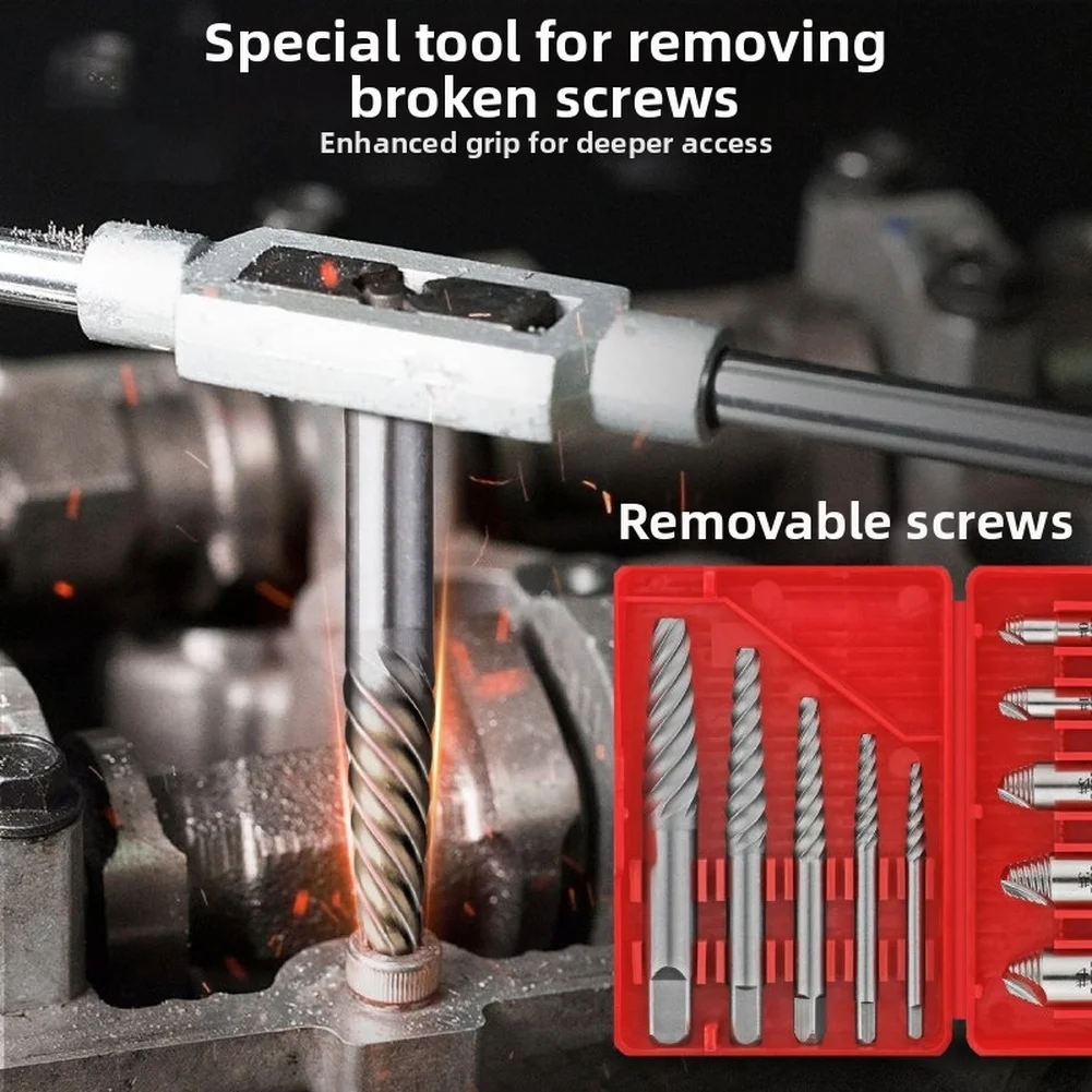 10pcs Screw Extractor Metal Drill Bit Set Damaged Screws Remover Extractor Broken Bolt Water Pipe Extractor  Screw Extractor