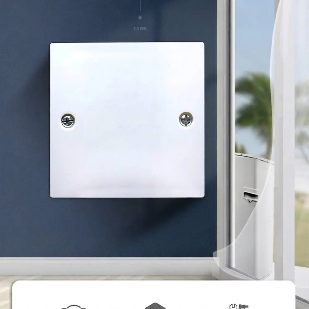 Concealed Junction Box Cover 86 Size White Blanking Plate Electrical Wire Protection Shield Home Improvement Fitting