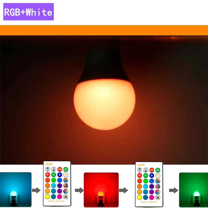 10W A60 RGBW 220V Led Smart Bulb Controls RGB Ball Bubbles and Graffiti Family Color Change Light E27 Bluetooth Bulb Decor Home