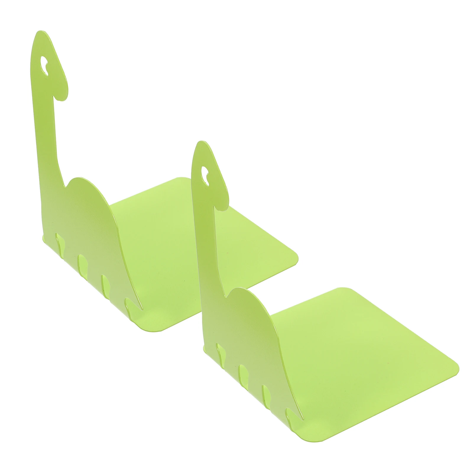 

Adorable Cartoon Dinosaur Metal Bookends 6X5Inch Kids Holders Desktop Storage Rack Adjustable Stands Decorative Book Organiser