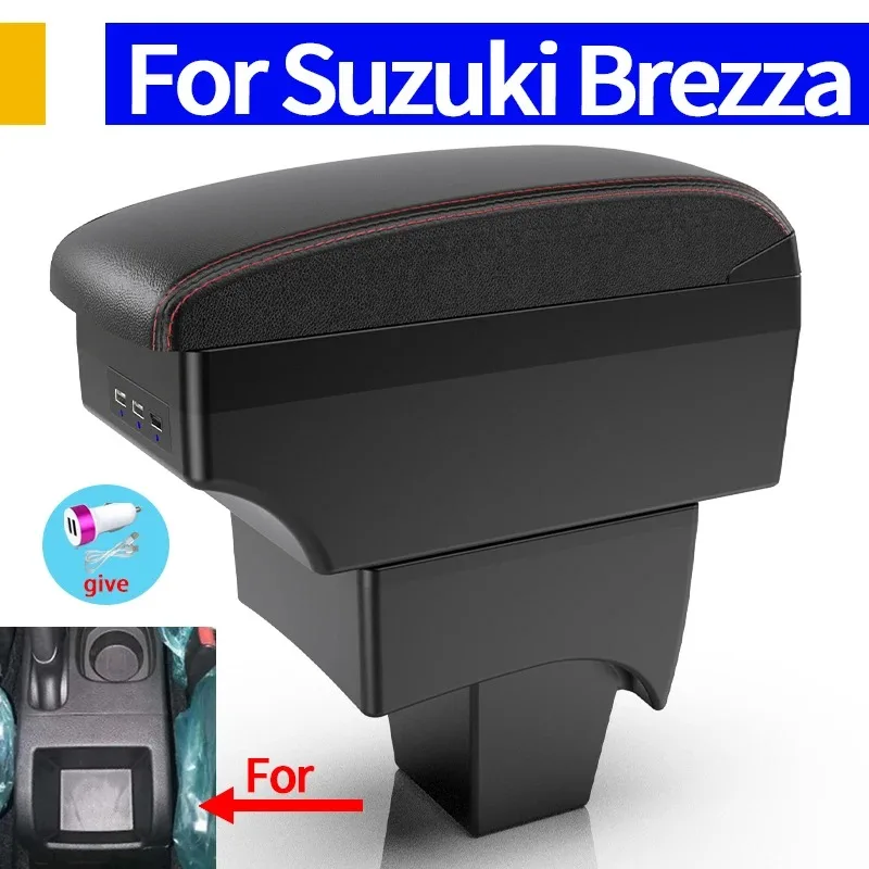 

For Suzuki Brezza Armrest Box For Suzuki Brezza Car Armrest Car Accessories Interior details storage Box Retrofit parts