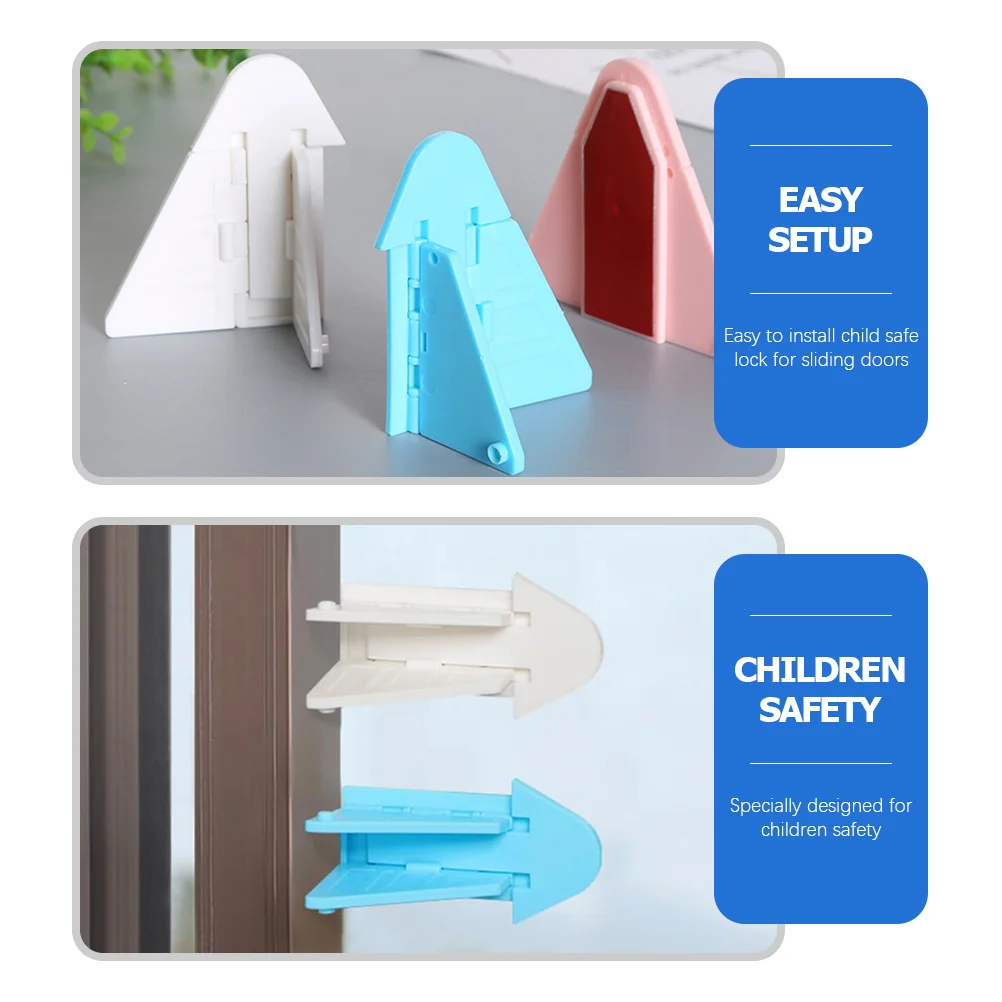 Stoppers Child Safety Lock Drawer Proof Window Locks Sliding Doors White Abs Baby