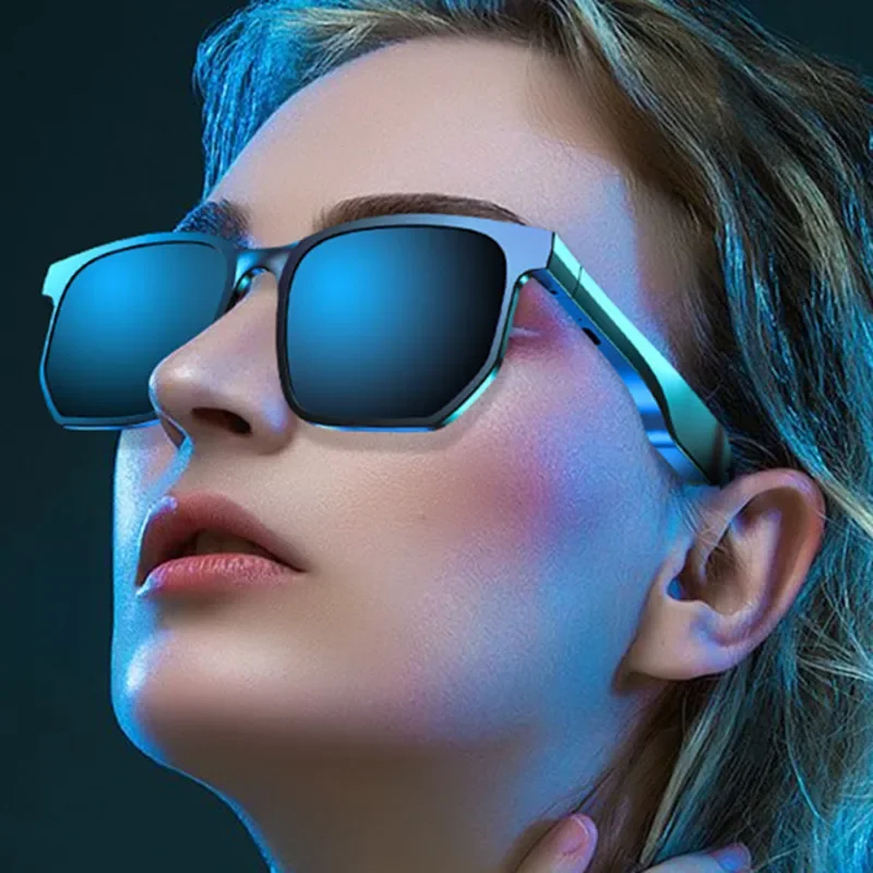 Wireless Bluetooth Headset Smart Glasses Call Music Player Navigation Driving Sweat Proof Audio Sunglasses Mobile Phone Earphone