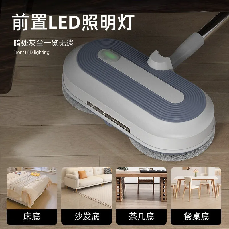 Automatic Electric Floor Mop Wireless Water Spray Cleaner with LED for Household