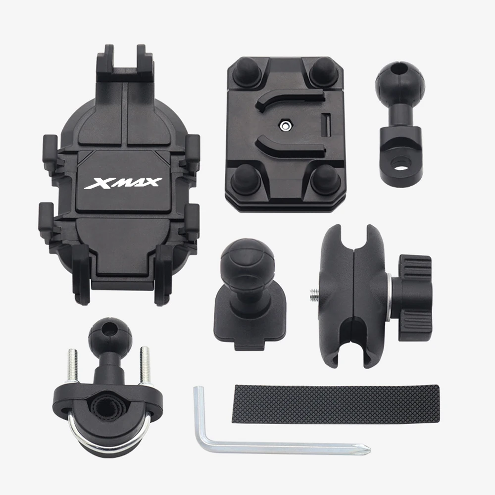 Supporto per telefono cellulare da manubrio con staffa di supporto GPS per ammortizzatore per Yamaha Xmax X-MAX 400 300 250 125 Accessori moto