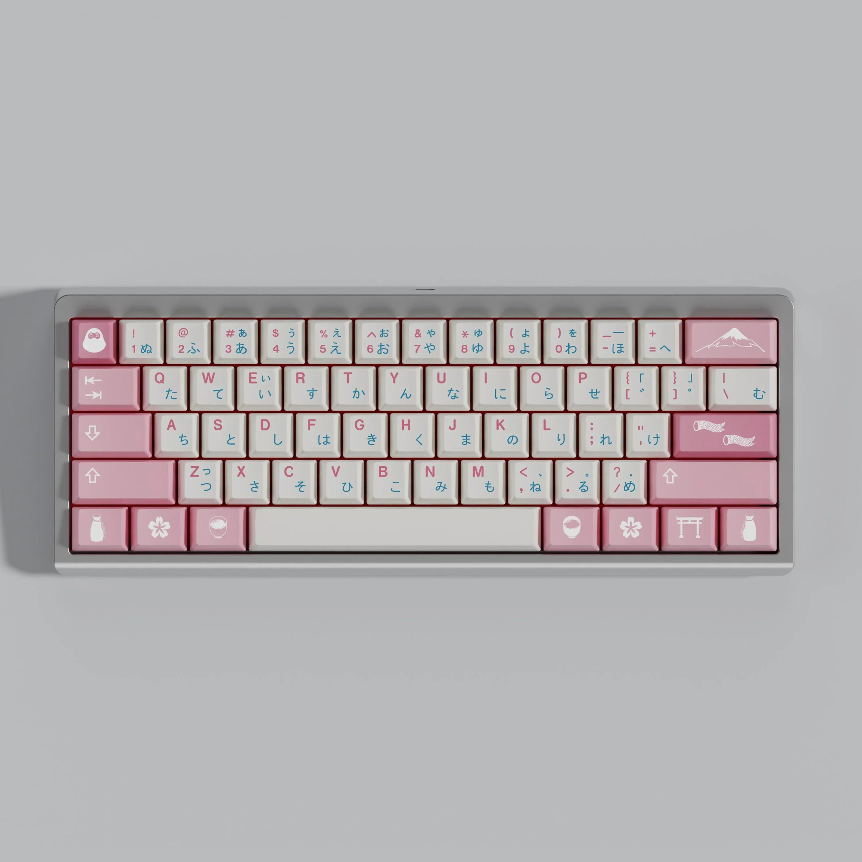 Sakura-Customized Original Height Keycap Mechanical Keyboard PBT Sublimation Split Space