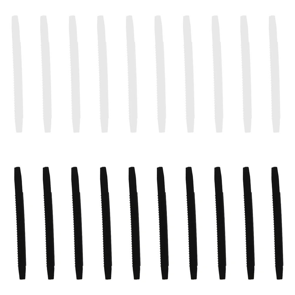 

40pcs Silicone Eyeglasses Temple Tips Clear Replacement Parts Black Non Slip Leg Covers For Sports Anti Skid Accessories