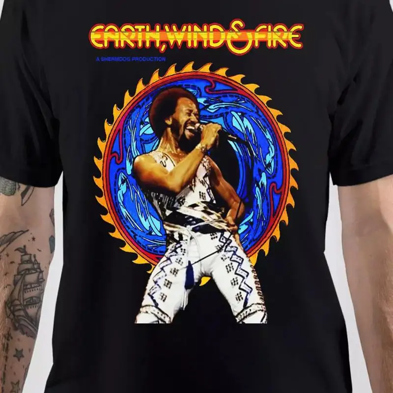 

НОВАЯ черная футболка унисекс Earth Wind And Fire For Fan всех размеров BM726