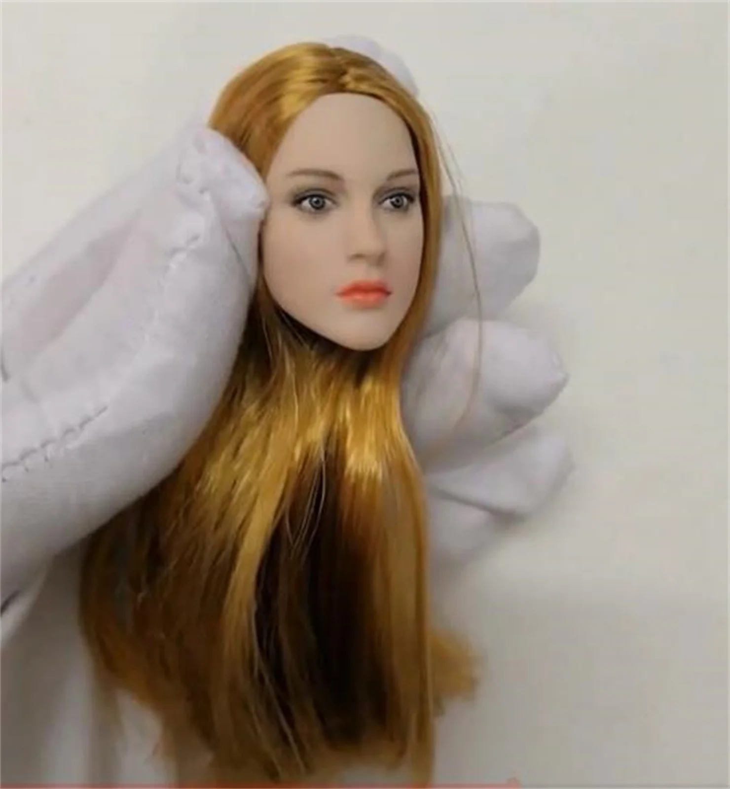 

Pale Beauty Girl Long hair Expression Female Head Carving Model 1/6 Scale For 12inch PH TBL Action Figure Soldier Body
