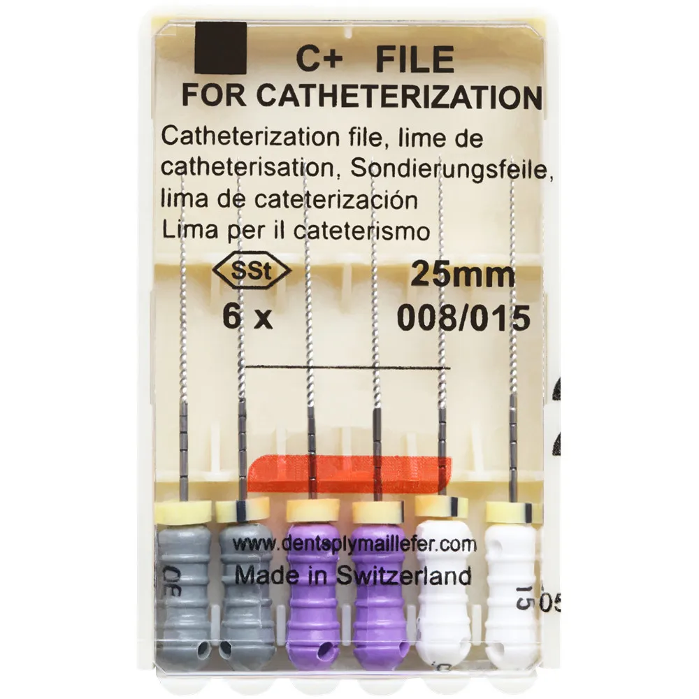 6 Pcs/Pack 21/25/31mm 008-015 C+ FILE Files Hand Use Dental Endo Root Canal Files For Catheterizatio Stainless Steel Tools