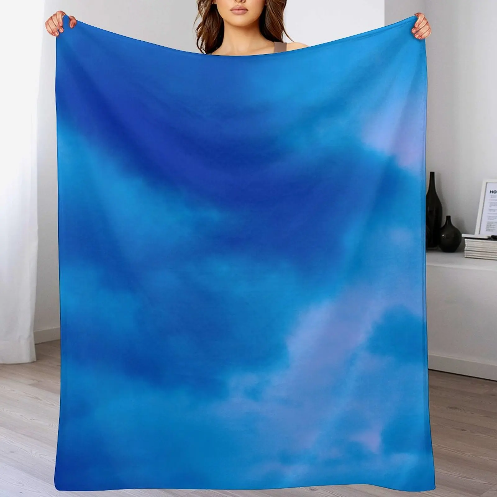 Brilliant Blue Sky Throw Blanket Nap Decorative Throw heavy to sleep Blankets