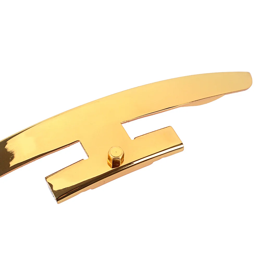 

Golden Zinc Alloy Banjo Armrest Single Leg Mirror Finish For Vintage Banjo Restoration Ha18 Replacement Part Instrument