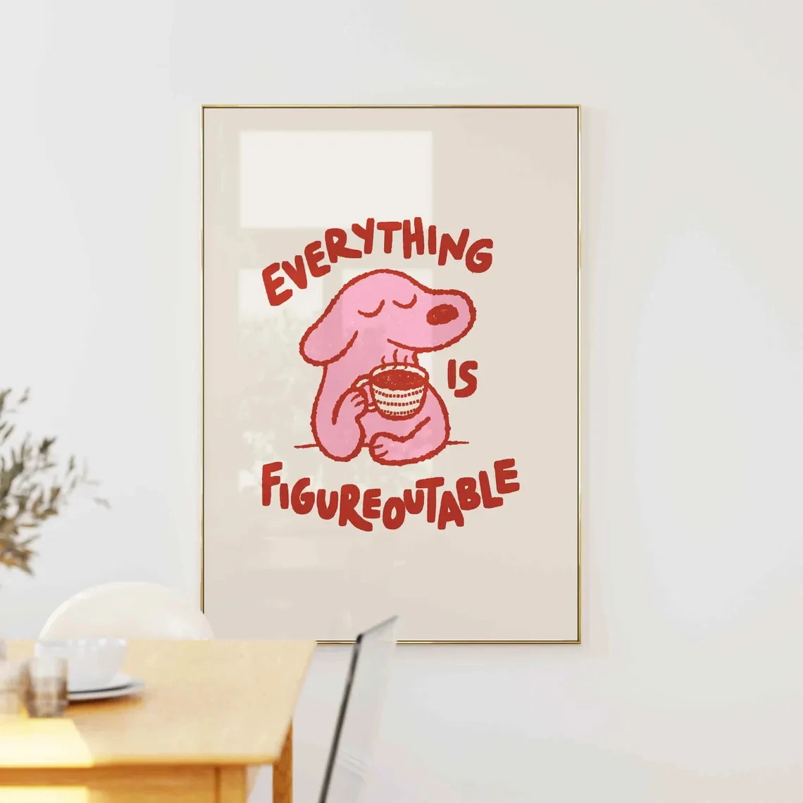 Wall Art Prints Canvas Painting Poster Picture For Living Bedroom Room Home Decor Everything Is Figureoutable Modern Positive