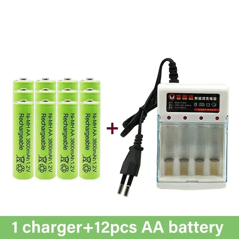 AA Rechargeable Battery 3800Mah Aa1.2v Ni MH Rechargeable Battery, Applicable To Free Distribution of LED Lamp Toys Mp3+charger