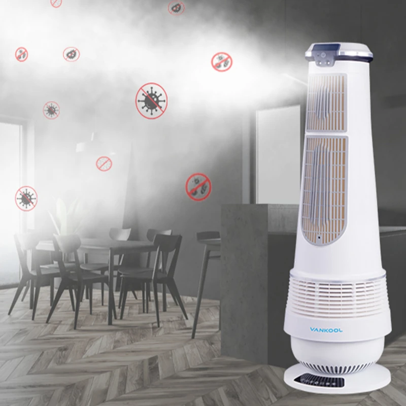 home bathroom modern remote controlled pedestal fans portable mist cooling fan standing circulating bladeless air purifier Fan