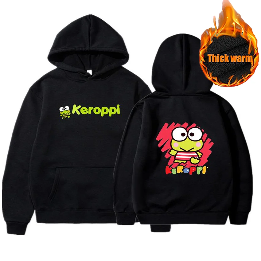 Cute Kerokero Keroppi Hoodie Sweatshirts Men Women Fashion Casual Cool Pullover Student Harajuku Streetwear Hoodies