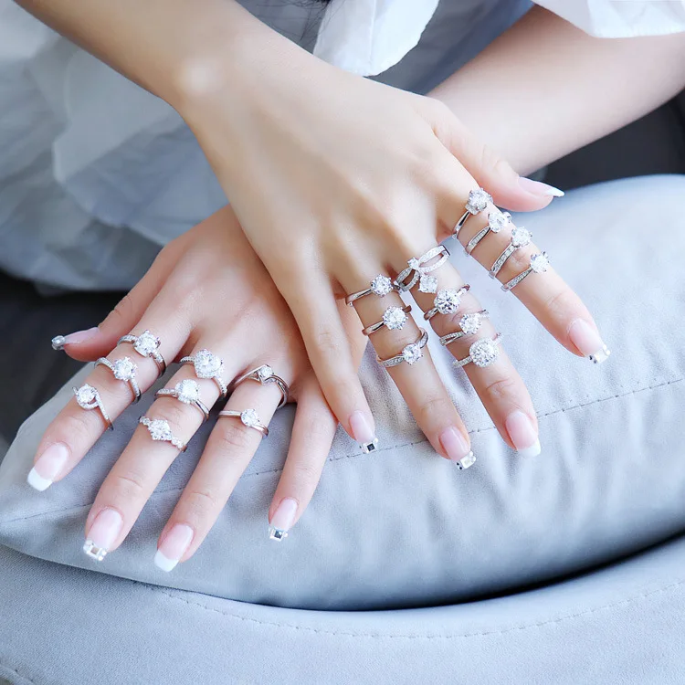 Soft Honey Snow Bud Ring for Women, PT950 Platinum with 5 Carat Moissanite, bring snug and skin-friendly wearing experience. - view 6