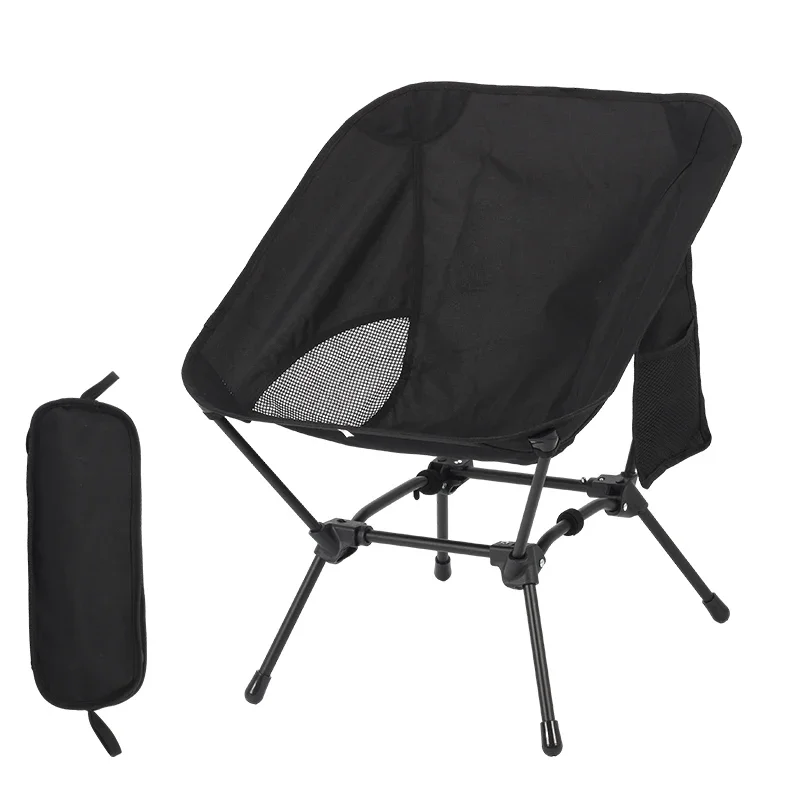 Square Structure Beach Fishing Stool Convenient Four-corner Camping Folding Chair Lightweight Iron Pipe Moon Chair