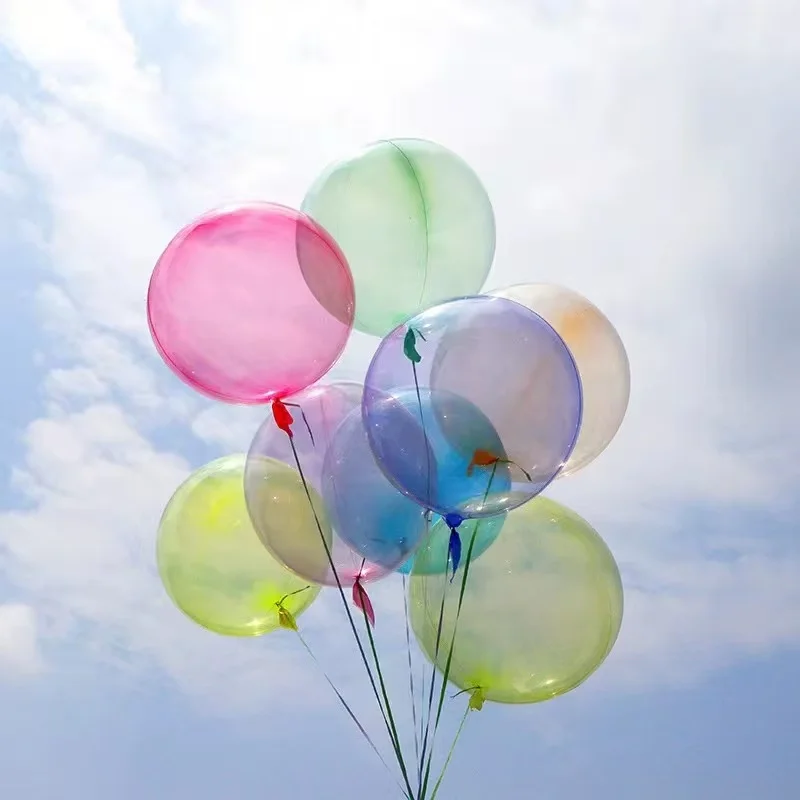 8 Stück 18 Zoll große, farbige Kristall-Popo-Ballons für Geburtstagsfeiern, Hochzeitsdekorationen, transparente Popo-Bälle, Fotorequisiten – Detail 3