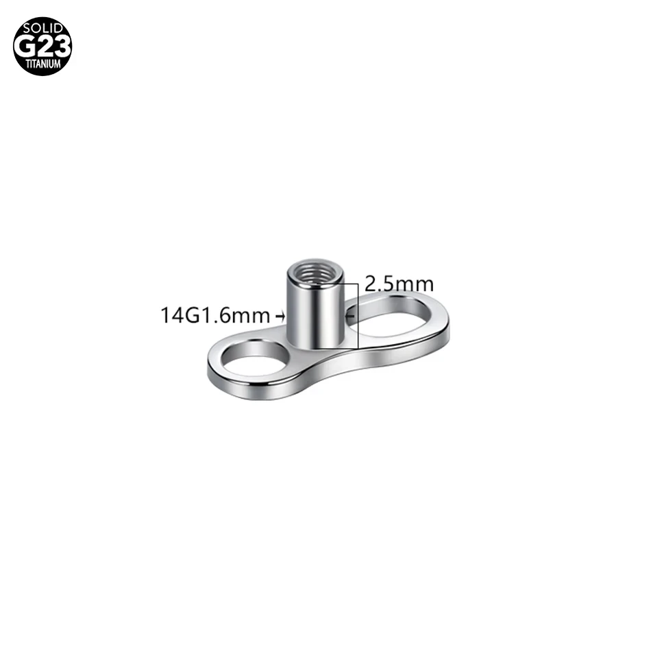 5Pcs/10Pcs /50Pcs Titanium Dermal Anchor Base 14G Microdermal Piercing Micro Skinner Diver Dermal Base Sexy Body Jewelry
