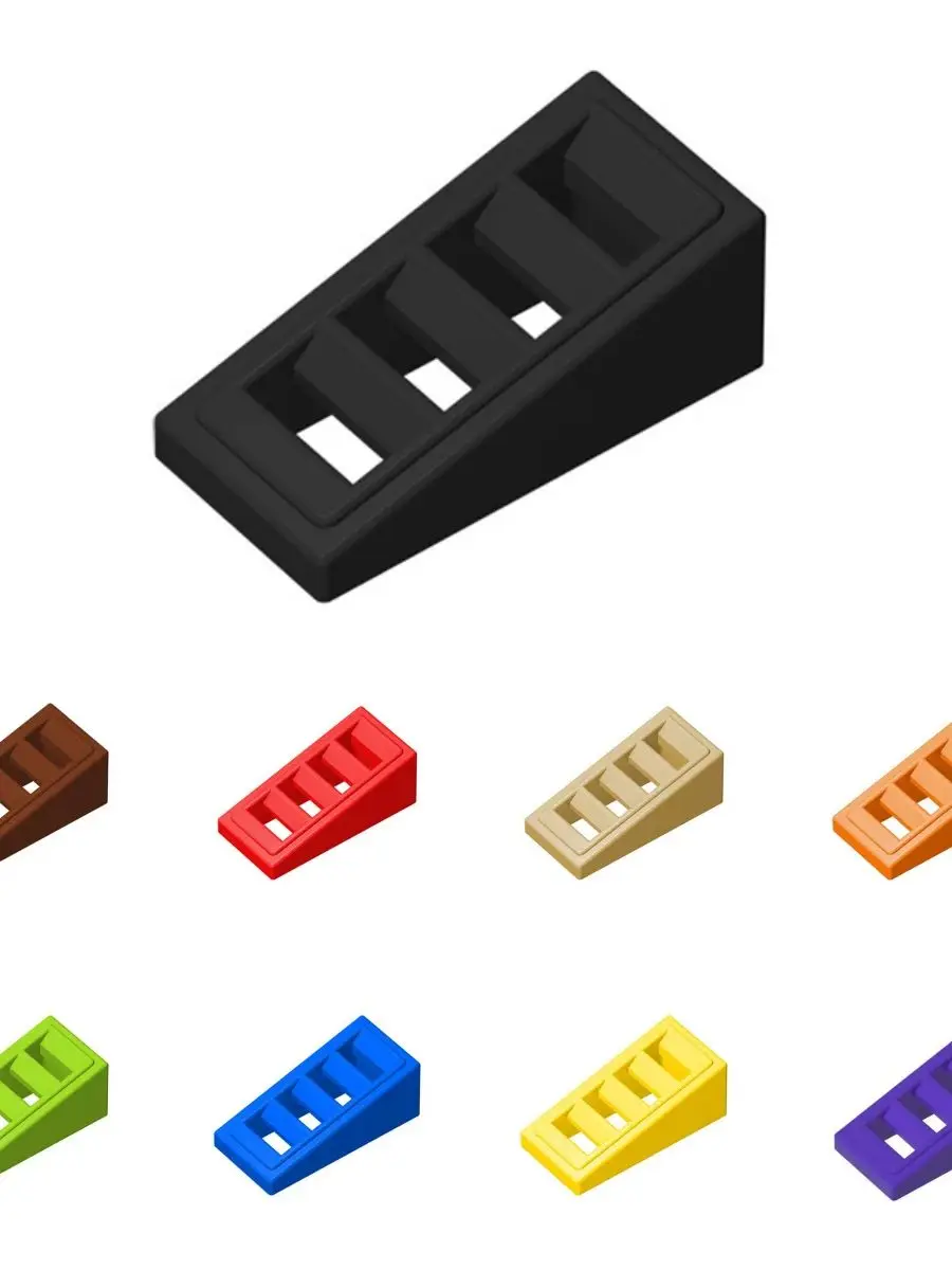 10 pièces de blocs de construction Puzzle Particle 61409, pente 18, 2x1x2/3 avec grille, kit de briques d'idées, jouet DIY, cadeau d'anniversaire