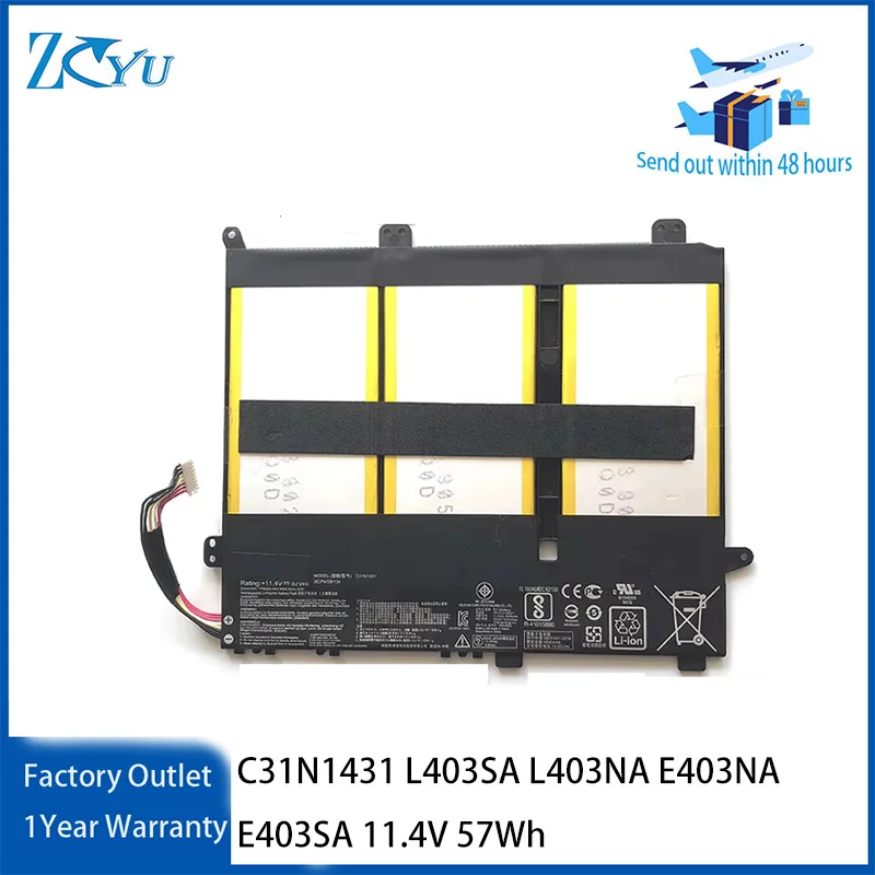C31N1431 Laptop Battery for Asus R416SA R416NA L403SA L403NA E403NA E403SA 11.4V 57Wh