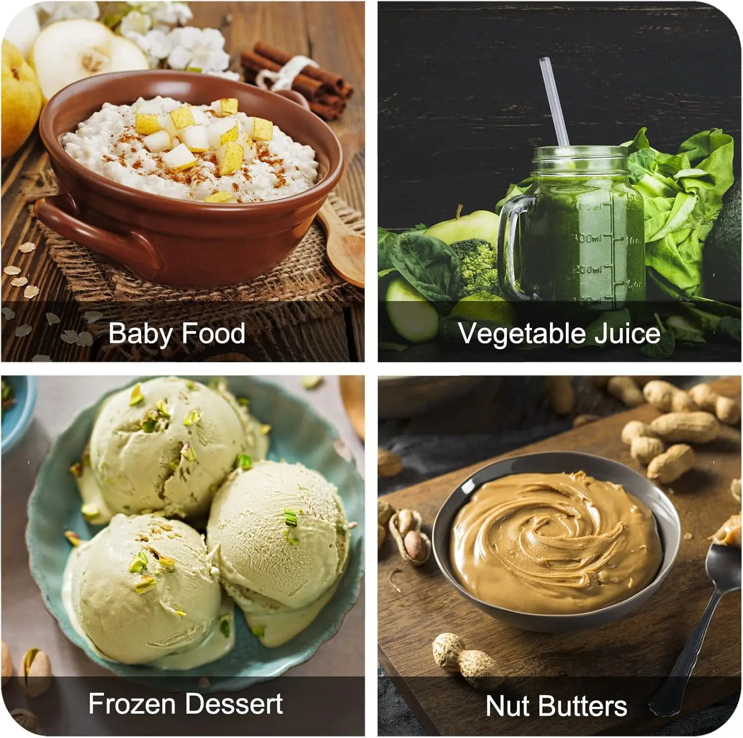 خلاط احترافي، صانع عصائر شديد التحمل مع محرك 1500 وات، برطمان تريتان 68 أونصة، 6 شفرات من الفولاذ المقاوم للصدأ، تحكم في السرعة بـ 5 مستويات #4