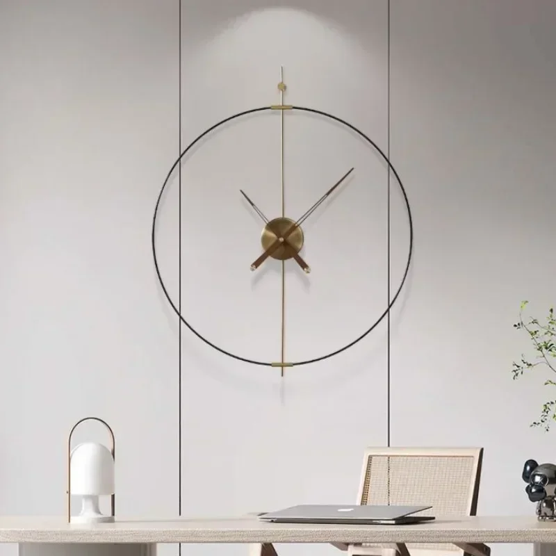 

Luxury Wall Clocks Large Nordic Spain Wall Clock Modern Silent Double Circle Clock Decoration for Living Room Aesthetic Art Home