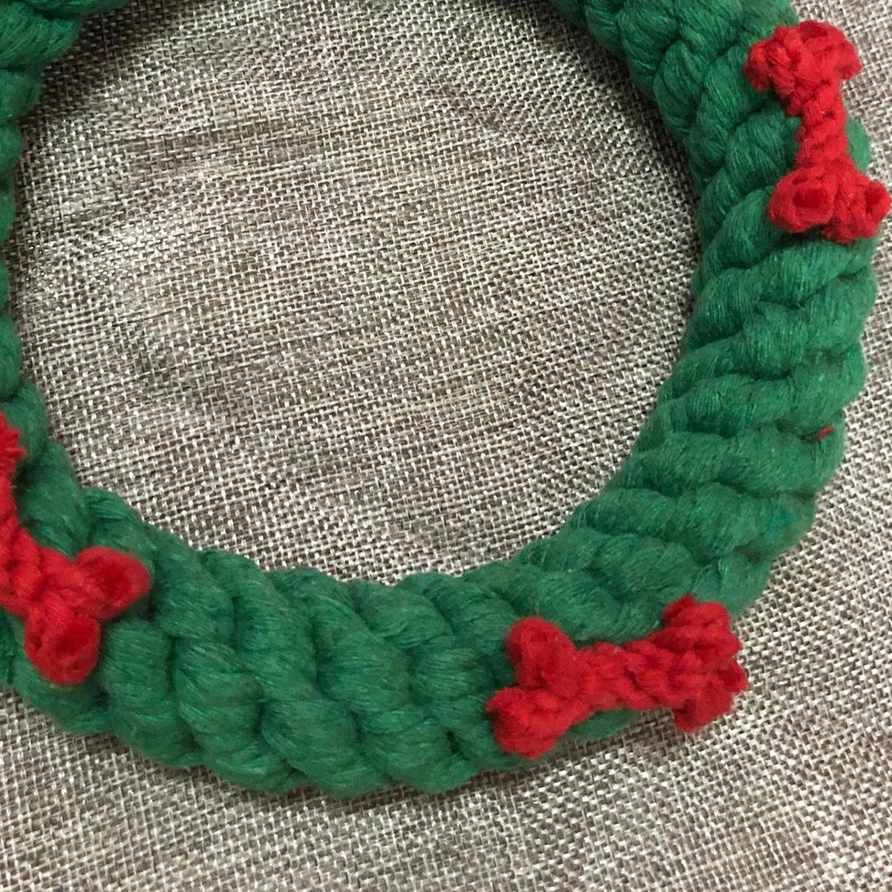 

Christmas Circle Dog Durable Chew Puzzle Play Exercise Training For Puppies Pet Supplies Puppy Bite Dog Chewing