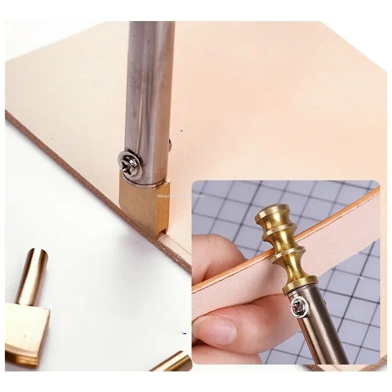 Adjustable Temperature Electric Soldering Iron Pure Copper Edge Pressing Head Leather Edge Sealing Tool DIY Leather Repair Tool