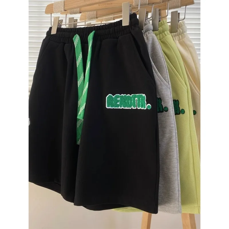 

Loose Casual Sport orts American Dstring Men Women Summer Trendy High Street Five-Point Pants Straight Tube Regular Thic...