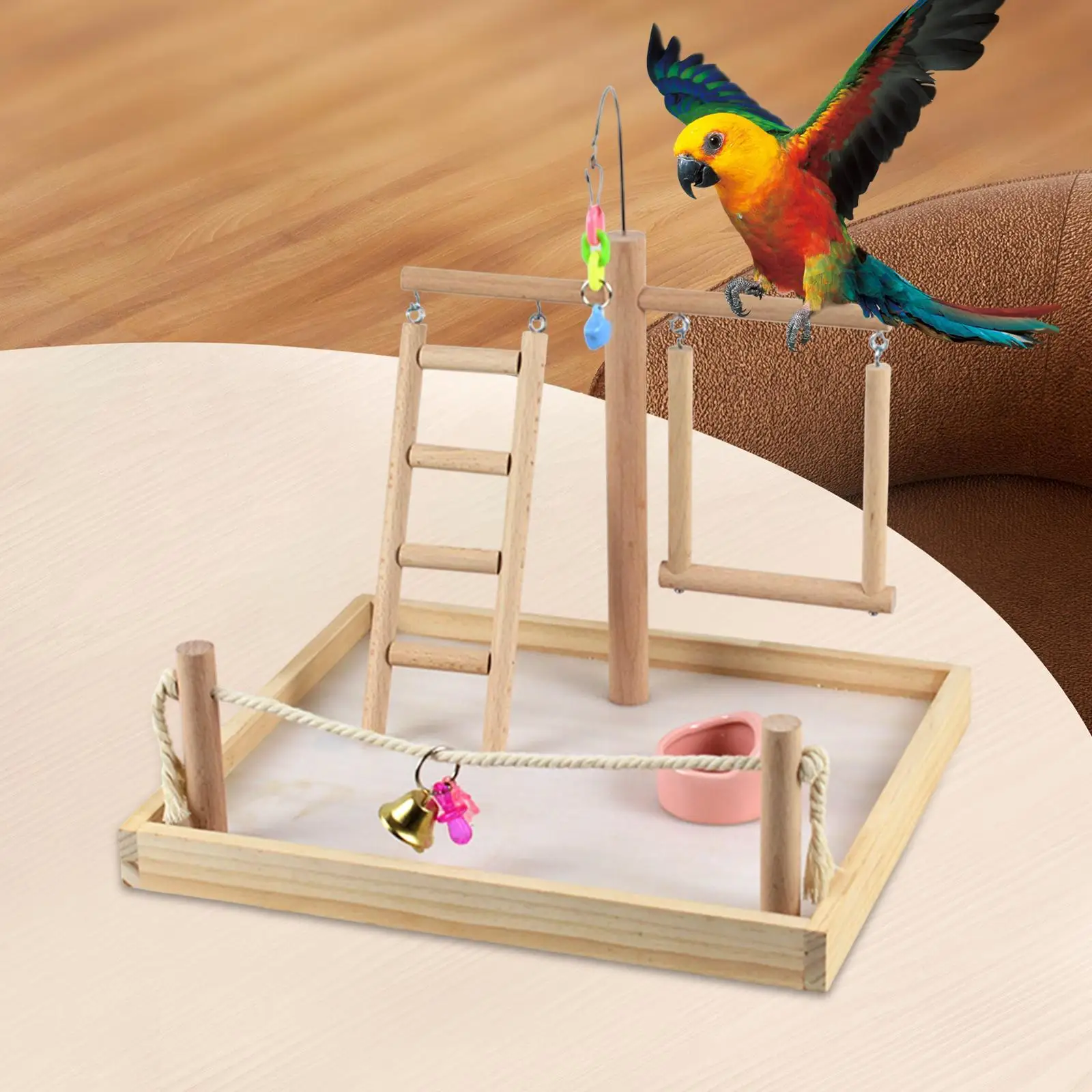 

Parrot Bird Playground Bird Cage Accessories Parrot Playstand Parakeet Bird Play Stand for Conures Budgie Parakeet Macaws Finch