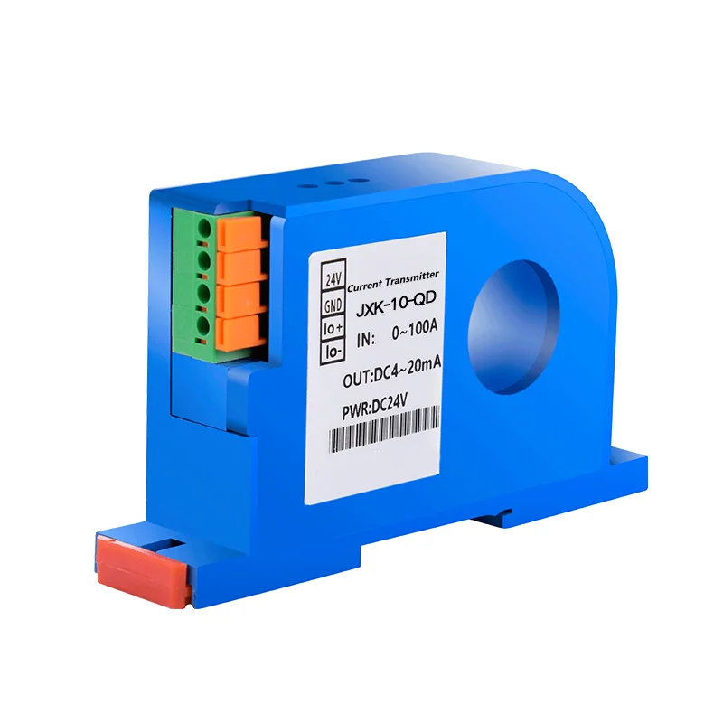 AC Current Sensor 10mA 20mA 500mA,10A,50A,300A,600A Current Transducer DC24V 4-20ma 0-10V RS485 Hall Effect Current Transmitter