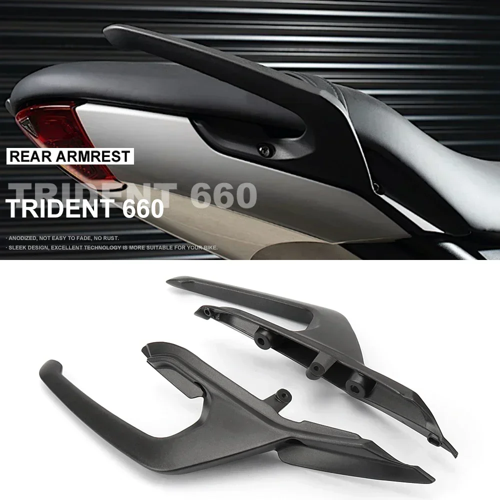 Trident 660 2021 2022 2023 New Motorcycle Aluminum Rear Armrest Kit Pillion Passenger Handle Arm Rests For TRIDENT660