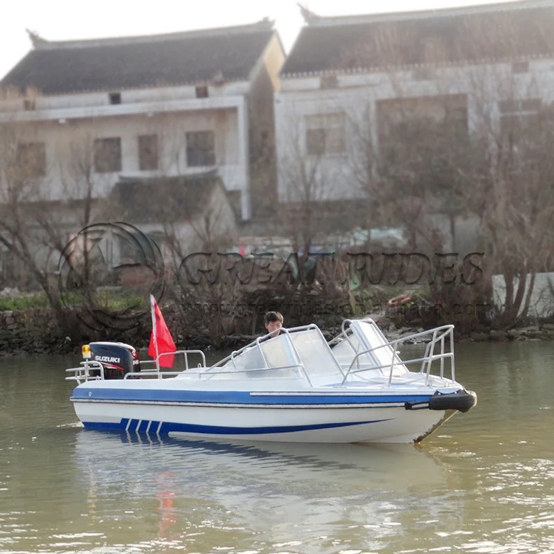 Hot Sale 5.9m/19.4ft Speedboat Fiberglass Sport Yacht Direct Factory Sale Small Motor Boat