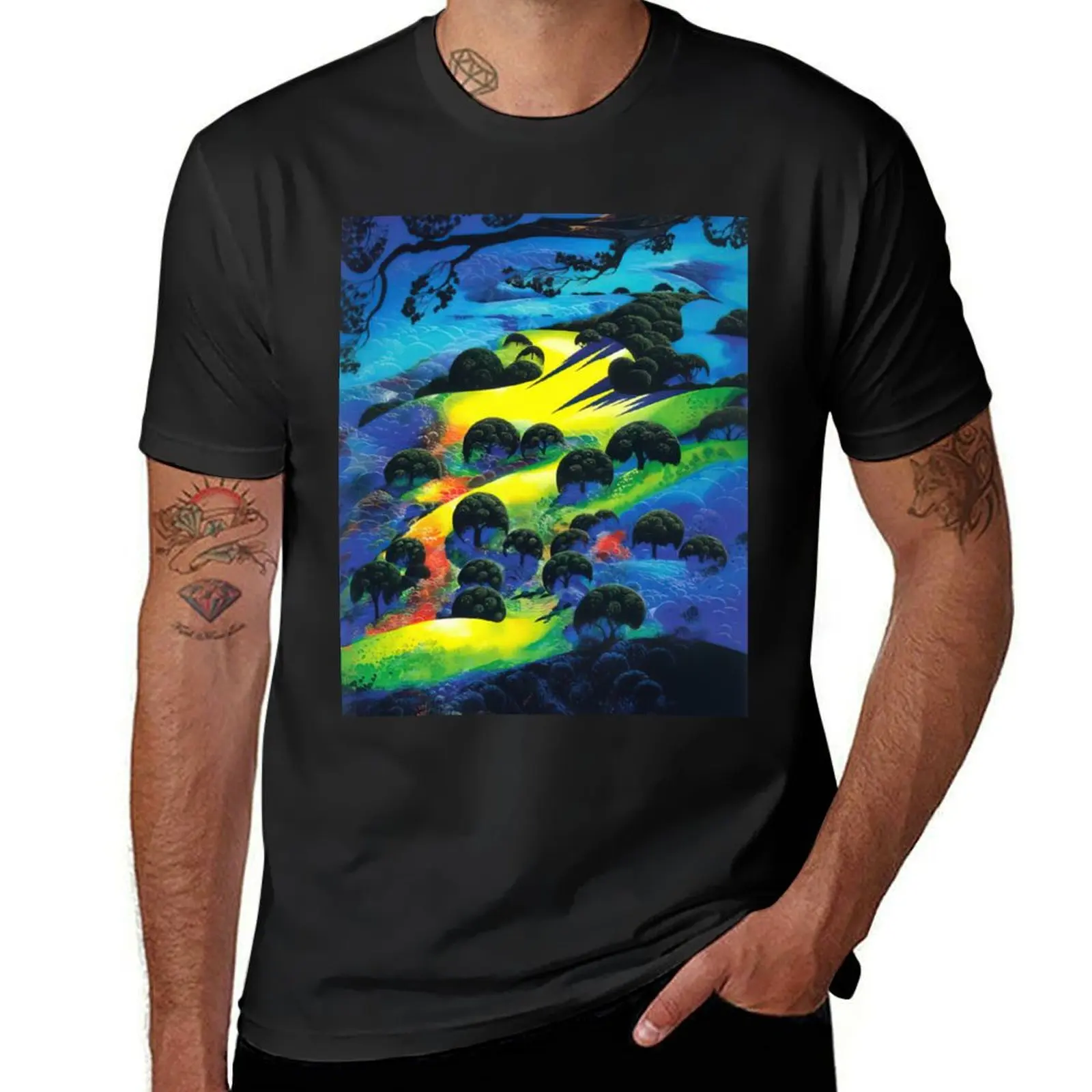 Eyvind Earle T-Shirt blacks sports fans oversized t shirt men