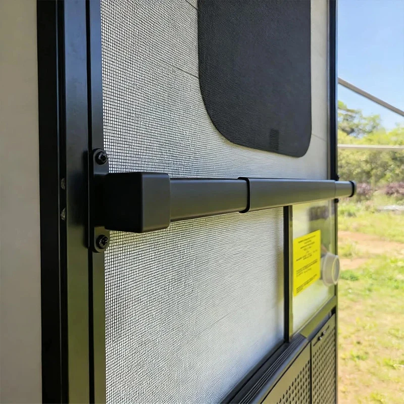 RV Door Screen Handle Adjustable Telescopic Aluminum Alloy Anti Slip Grab Bar for RV Camper Travel Trailer Door Universal