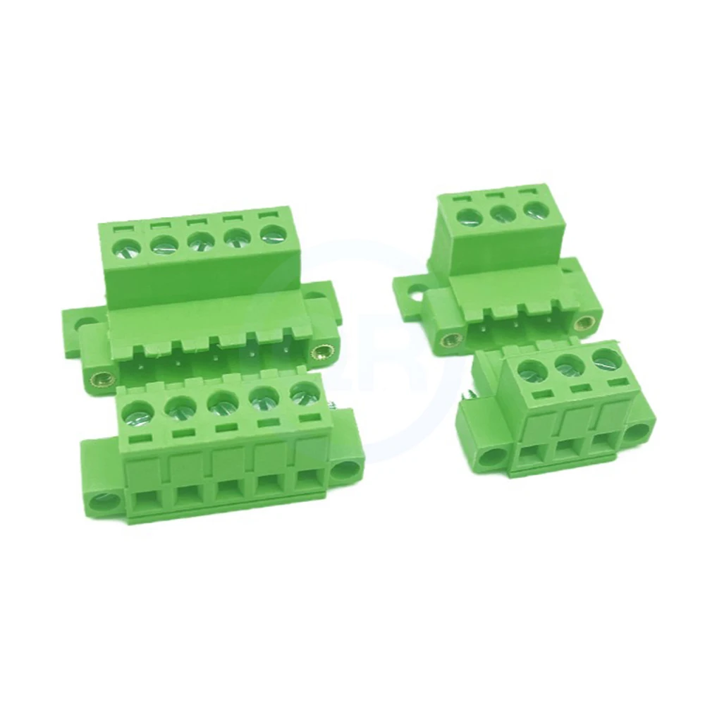

(5/10 Sets) KF 2EDGKPM + 2EDGKM 5.08mm 15EDGKPM Solderless Panel Fixed Pair Terminal Block 2EDGRKC with Lug Lock Fastening Butt