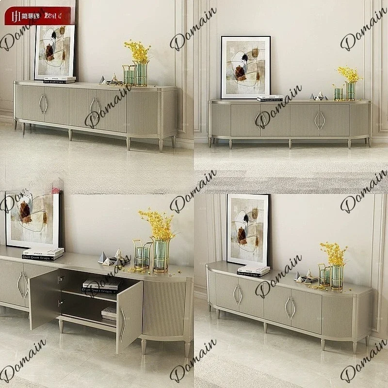 X80 Jane Fina Light Luxury Solid Wood TV Stand Simple American Living Room Designer Creative Coffee Table Set
