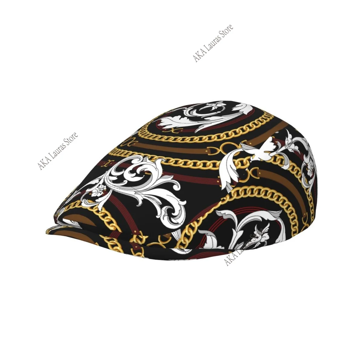 Newsboy Cap Gold Baroque Vintage Casual Cap Berets Visor Gatsby Flat Ivy Hat Elegant Men's Beret