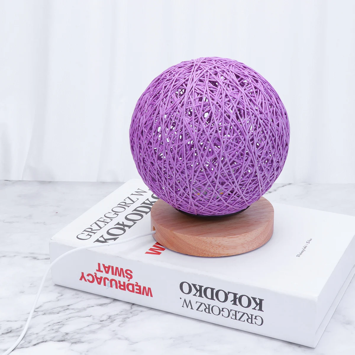 

Creative Night Shaped Night Lamp Table Desk Decoration Lamp for Home Room Bedroom (Purple 15cm Wooden Rack)