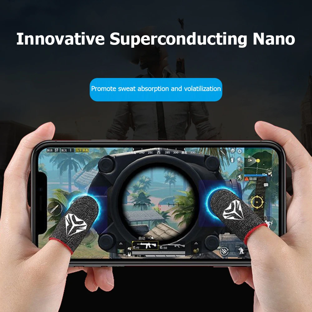 1-30 คู่ GAMING นิ้วมือสําหรับ PUBG Breathable Sweatproof Anti-SLIP ปลายนิ้วฝาครอบ Thumb ถุงมือหน้าจอสัมผัส Finger COTS